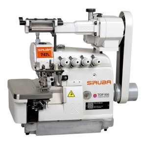 Owerlok Siruba 747L-514M3-24/BKLFC-3/DKLU z manualnym naprężaczem gumy